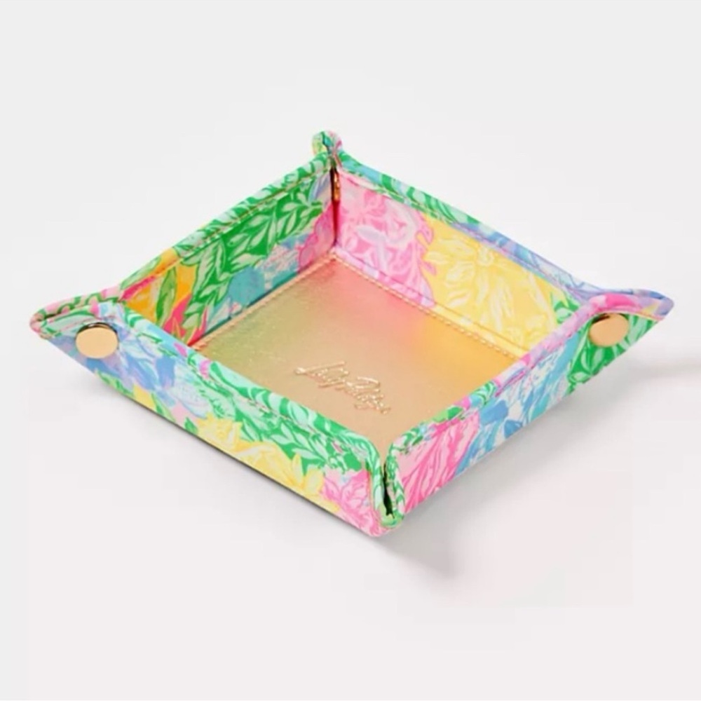 NWT Lilly Pulitzer Catchall Tray Multi Bright Delight Patch